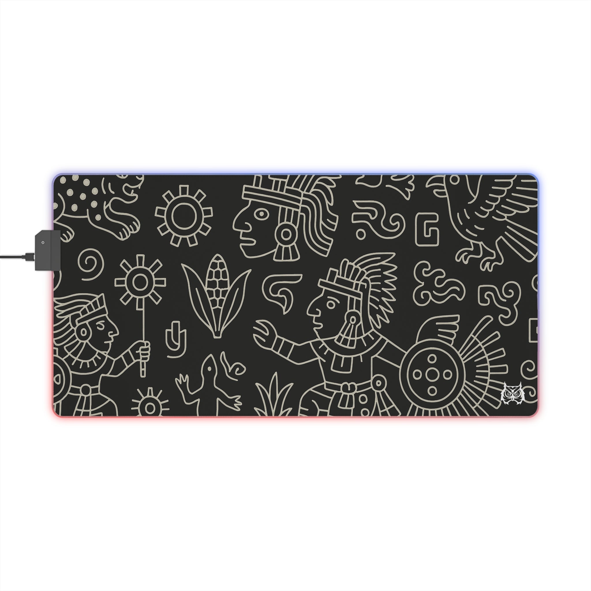 Owls Hoot RGB Mousepad- AZTEC SYMBOLS