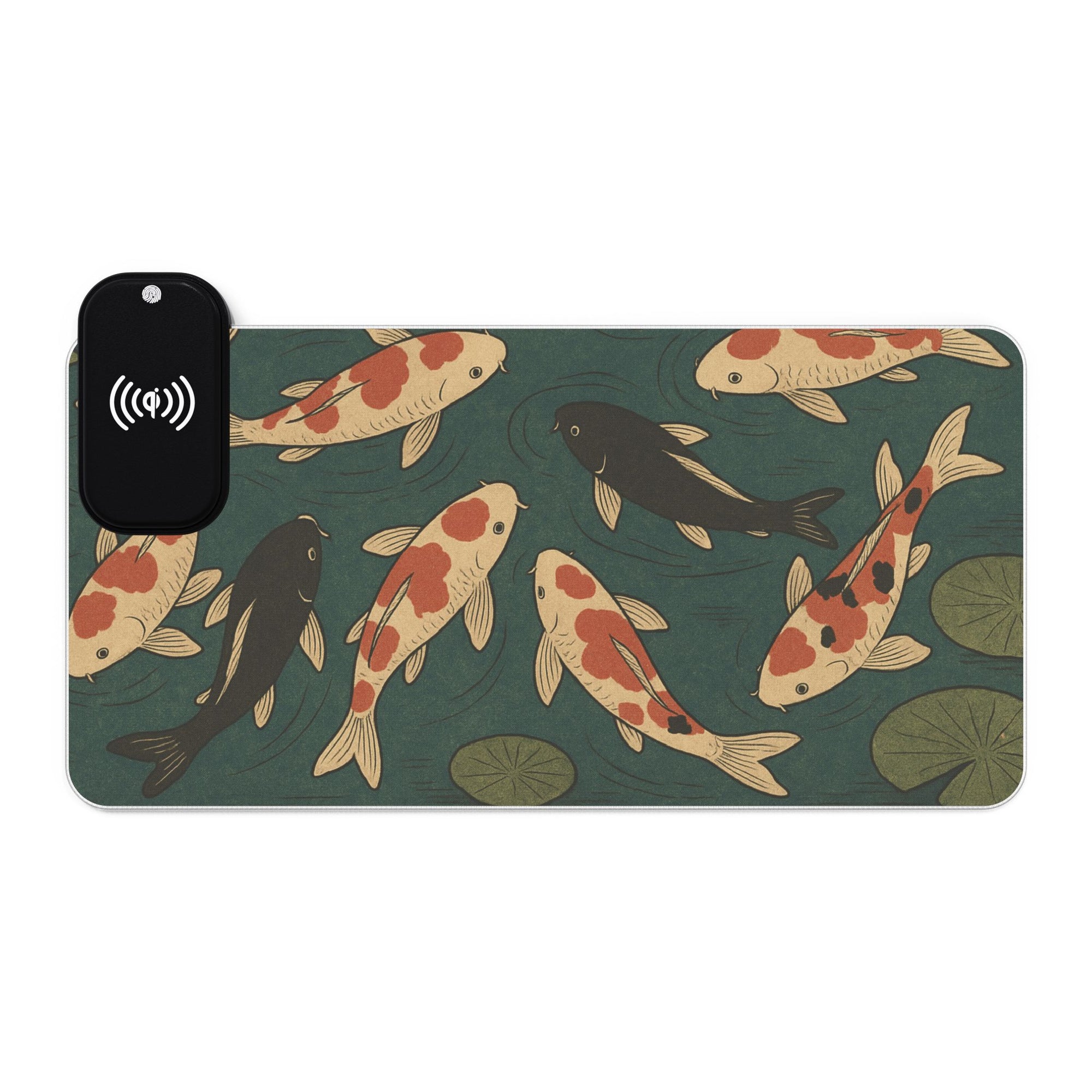 Owls Hoot Wireless Charging Mousepad- KOI FISH