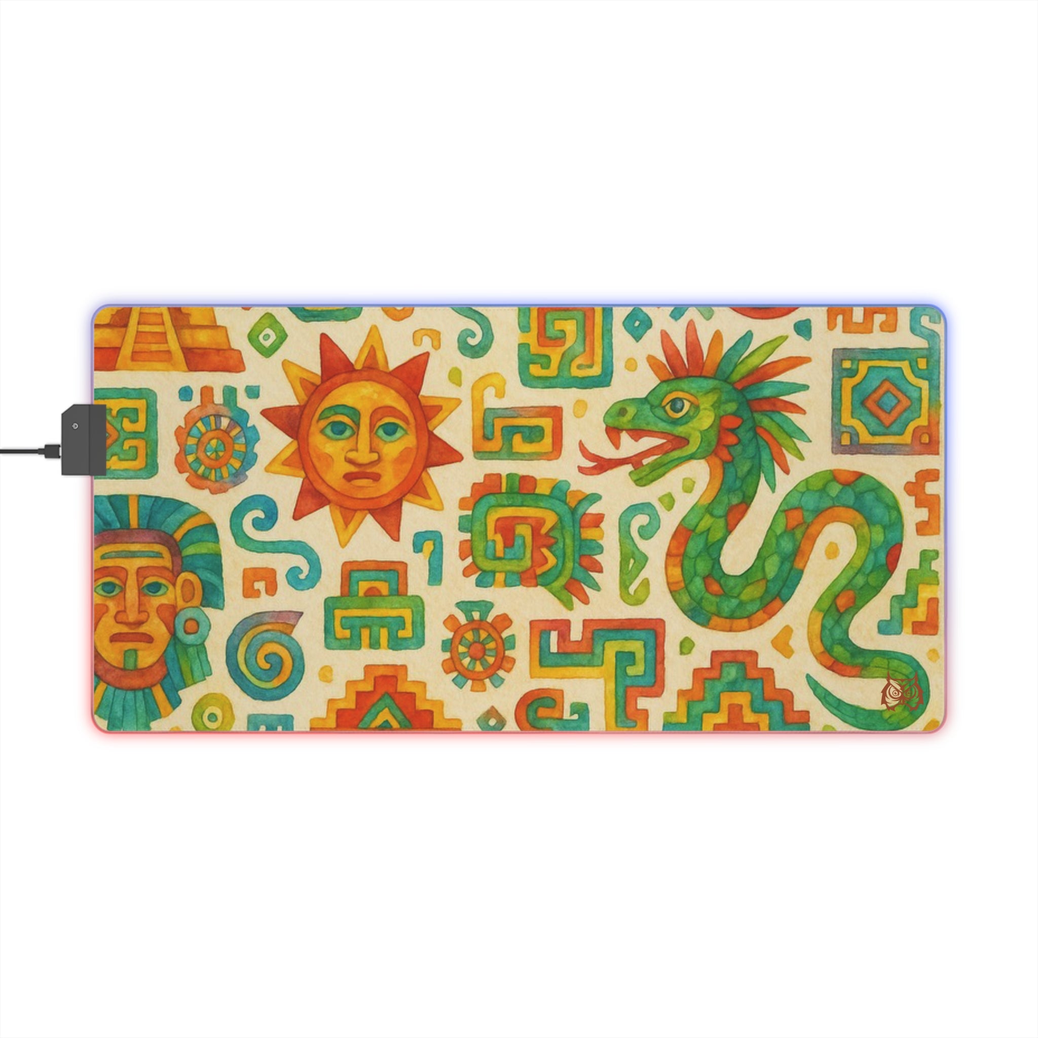 Owls Hoot RGB Mousepad- AZTEC WATER PAINT