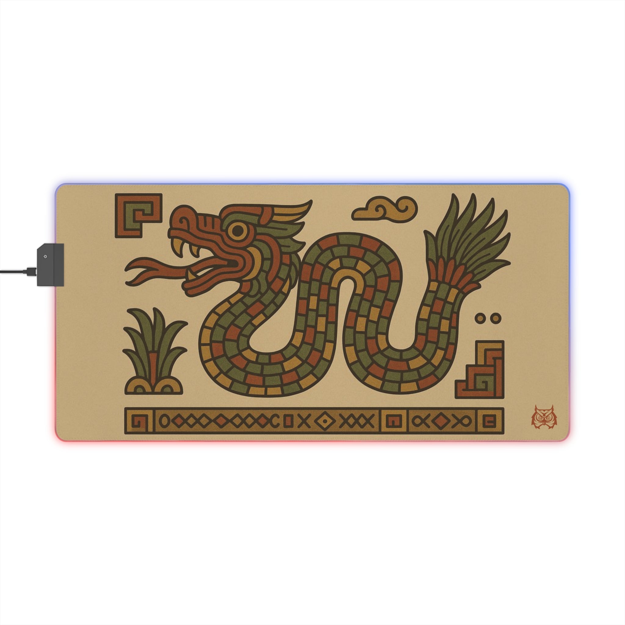 Owls Hoot RGB Mousepad- AZTEC SERPENT