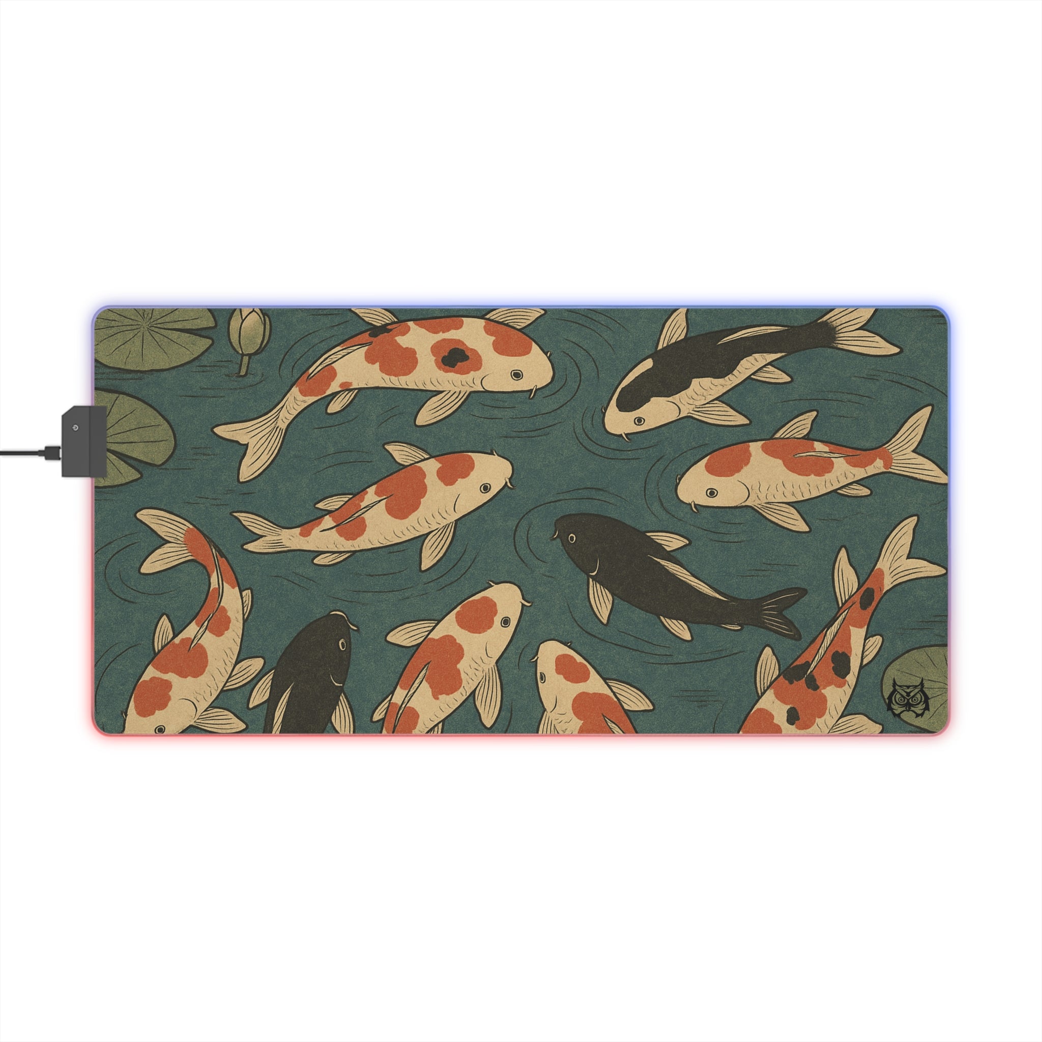Owls Hoot RGB Mousepad- KOI FISH