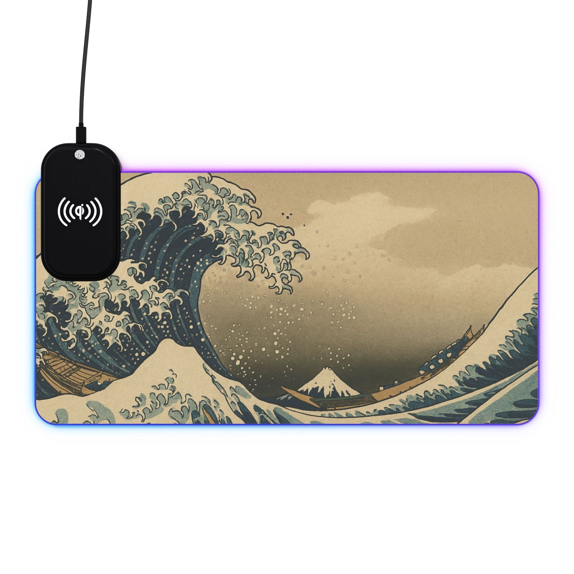 Owls Hoot Wireless Charging Mousepad- KATSUSHIKA HOKUSAI art