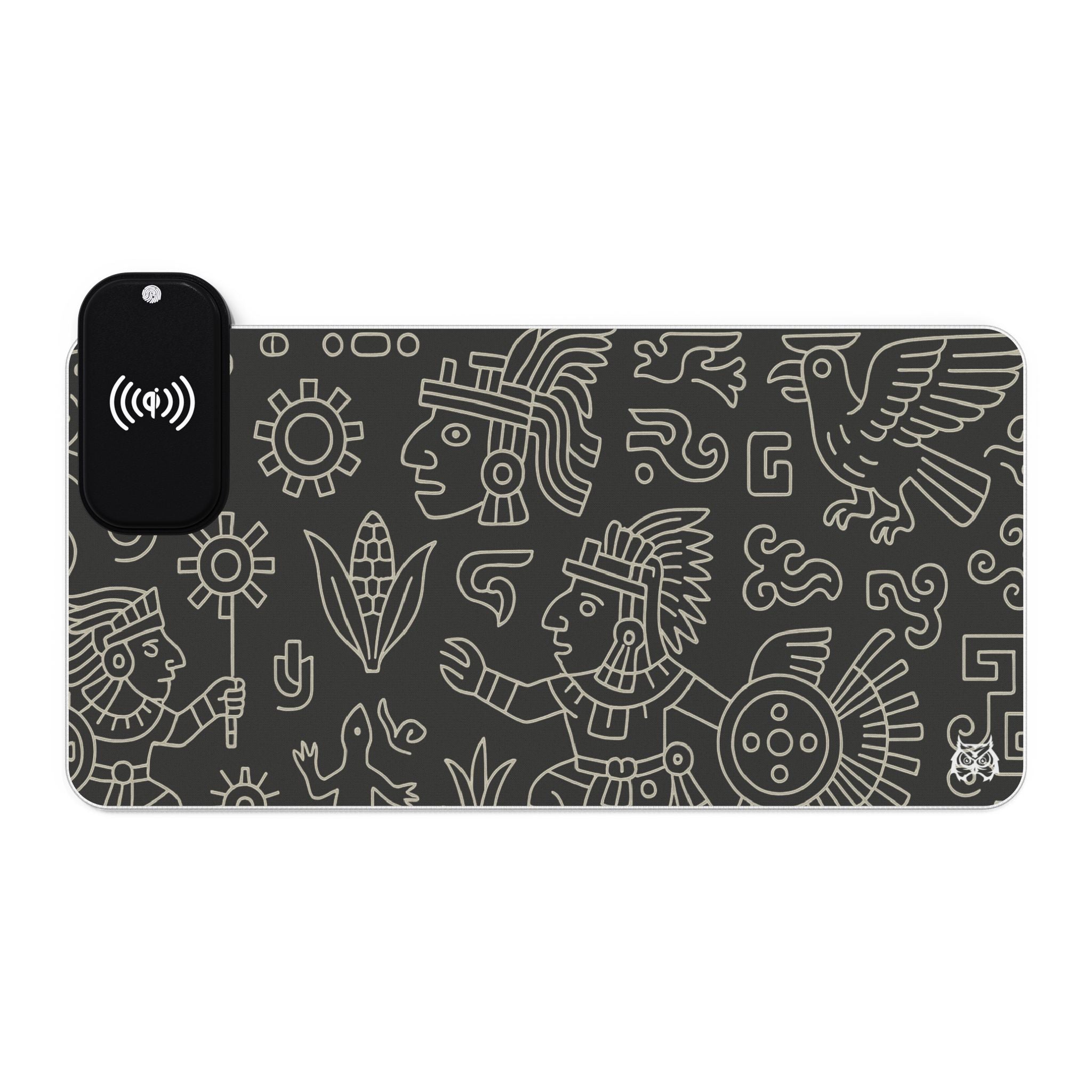 Owls Hoot Wireless Charging Mousepad- AZTEC SYMBOL