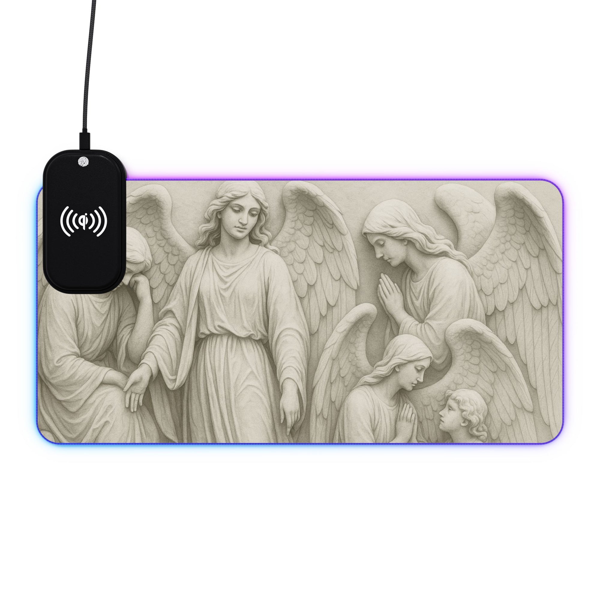 Owls Hoot Wireless Charging Mousepad- STONE ANGELS