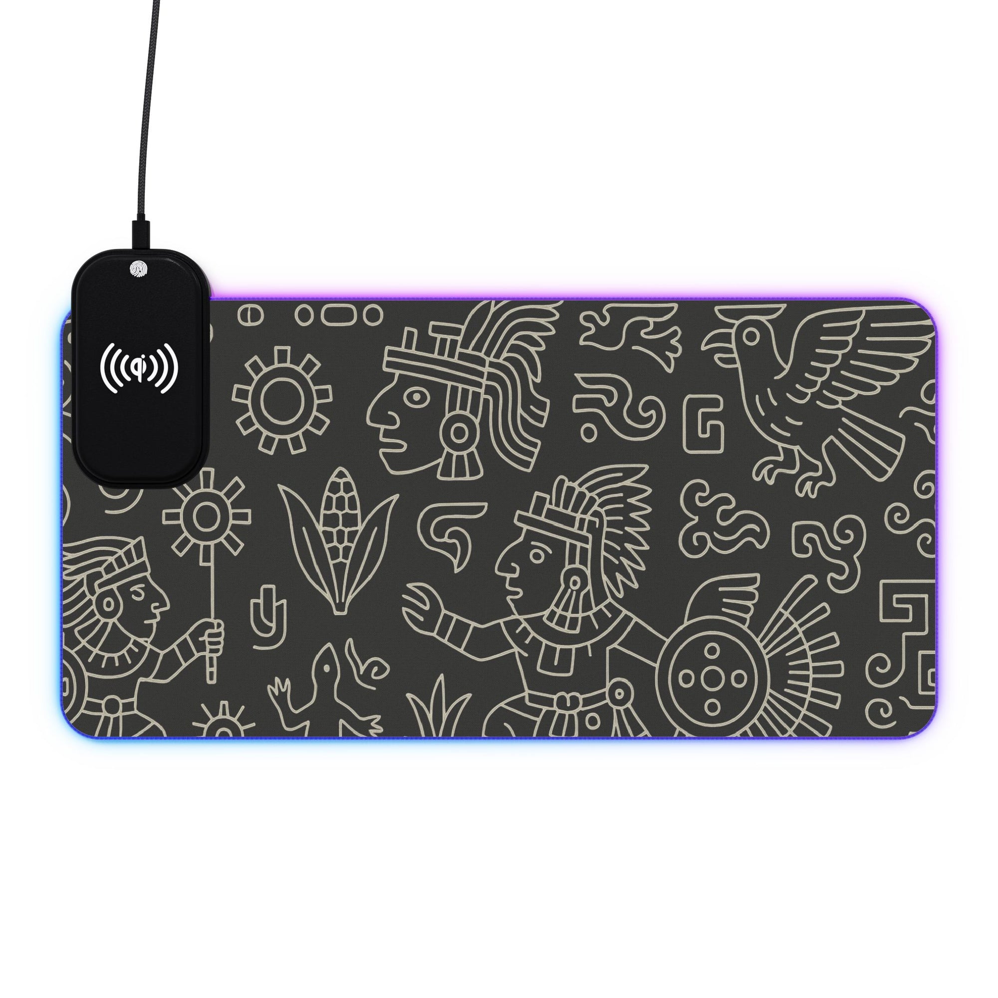 Owls Hoot Wireless Charging Mousepad- AZTEC SYMBOL